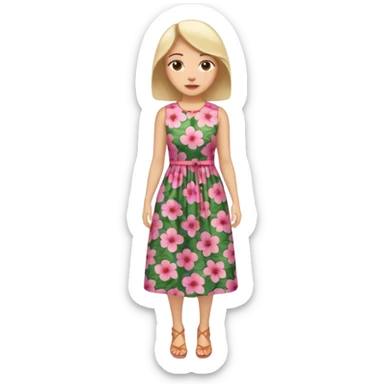 ligth woman wearing housewife clothes full body  sticker