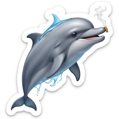 Golfinho a fumar sticker