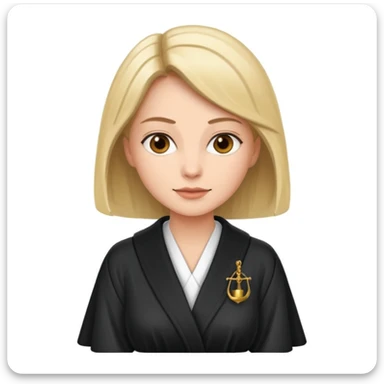 
woman lawyer Wearing a robe sticker