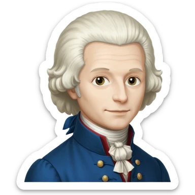 Maximilian Robespierre as depicted in the anonymous painting of the Musée Carnavalet sticker