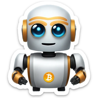 small bitcoin robot sticker