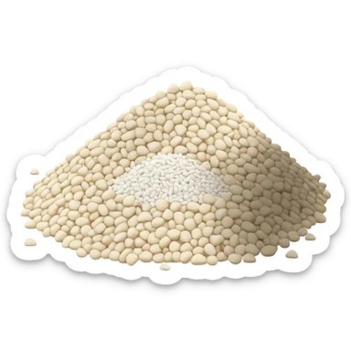 a pile of cat litter (white) sticker
