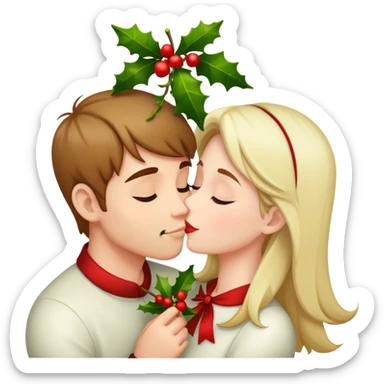 Kidding under the mistletoe sticker