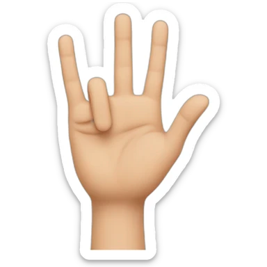 Hand showing 3 fingers sticker