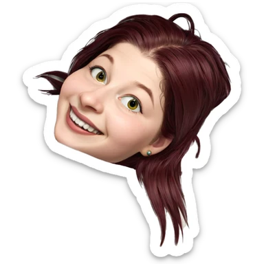 smiling girl with piercings sticker