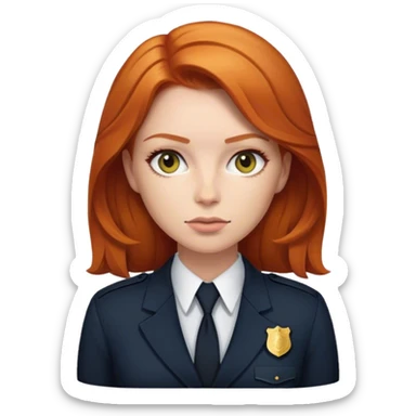 Ginger fbi agent  sticker