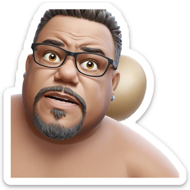 bearded boy with earrings sticker