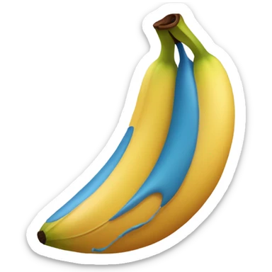 Create a blue banana emoji sticker