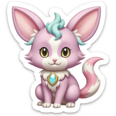  Fey Toony Espurr-Minccino-Skitty-Delcatty-Sprigatito-Purrloin-fusion-hybrid sticker