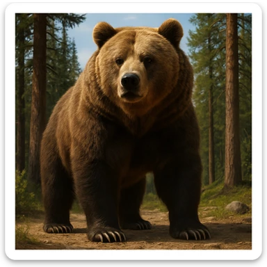 Grizzly bear sticker