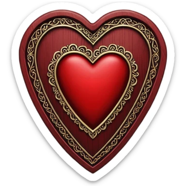 realistic gothic heart with a black coffin sticker
