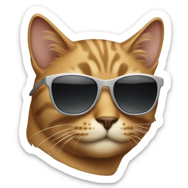 Cat with sunglasses sticker