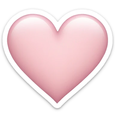 light pink heart sticker