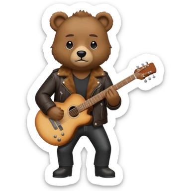 Bear rockstar  sticker