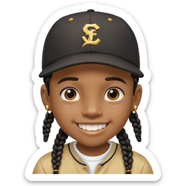 little black kid rapper sticker