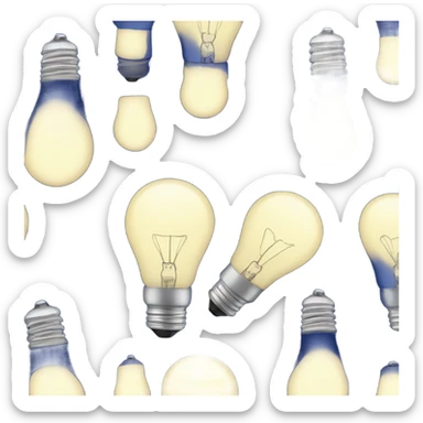 navi blue bulb sticker
