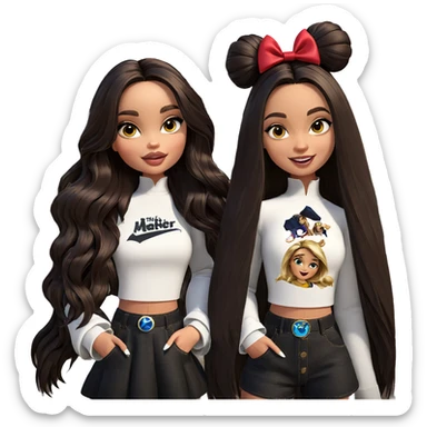 girls in front of castle sticker