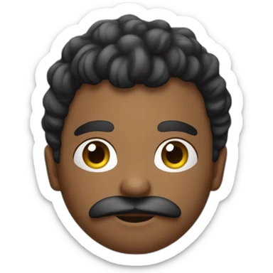 Rappeur noire avec une petite moustache et des petites tresses  sticker