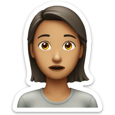A worried woman  sticker