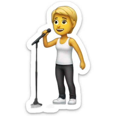 concert host standing on stage sticker