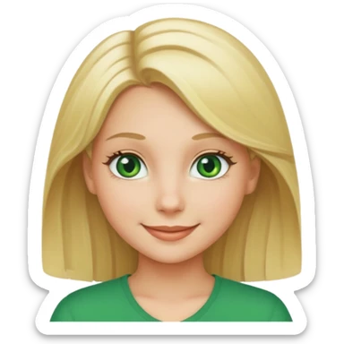 Girl blonde Green eyes sticker