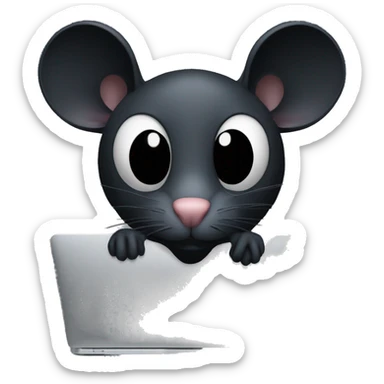 Black rat behin black macbook pro hacking sticker