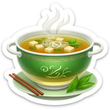 Broth, green tea. sticker