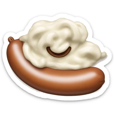 A sausage in white sauce sticker