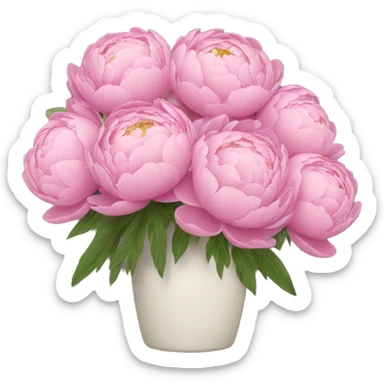 Peonies bouquet sticker