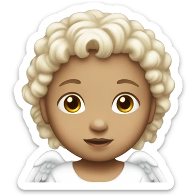 a angel white small baby girl  sticker