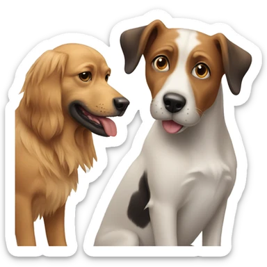 Three different dogs sticker
