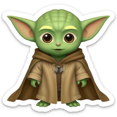 Baby Yoda ayudando a otros mostrando valores sticker