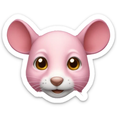 ratita de color rosa sticker