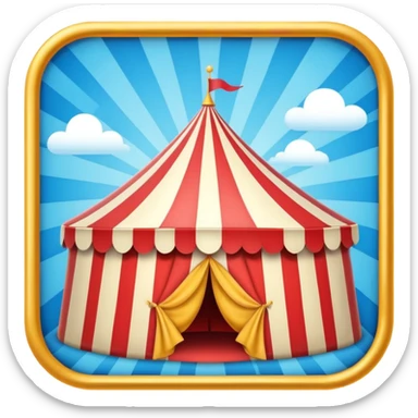 just 2 words "return policy" in circus , no background sticker