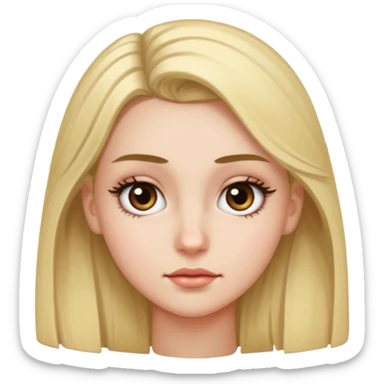 Girl side eyeing with eyelashes  sticker