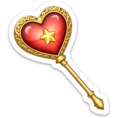 heart magic wand sticker