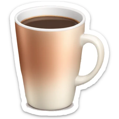 Realistic isolated rose gold,brown, and cream gradient coffee cup . sticker