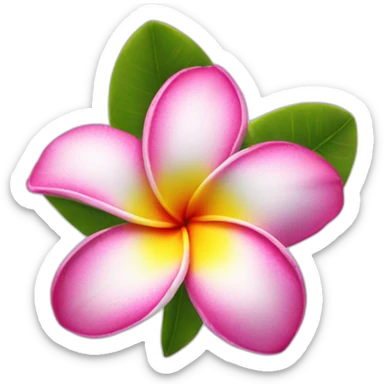 plumeria flower sticker