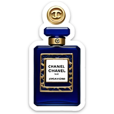 navi blue Chanel perfume sticker