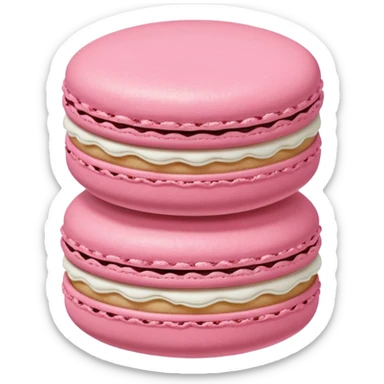 White and pink macaroon sticker