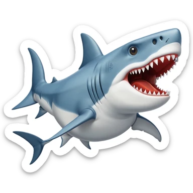 shark with tyrannosaurus rex body sticker