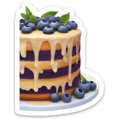 A blueberry cake sticker