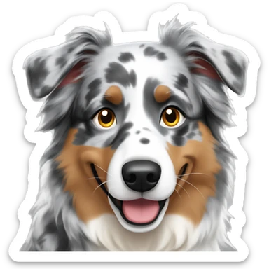 Grey Merle Australian Shepherd sticker