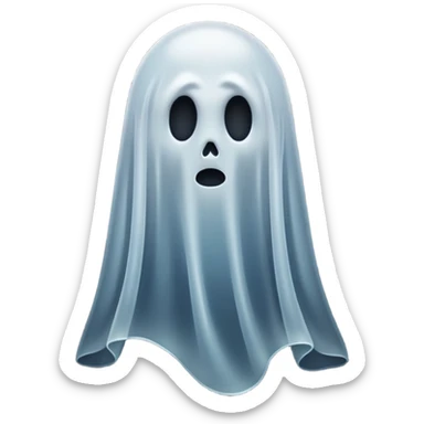 spooky ghost-like phantom, ethereal apparition sticker