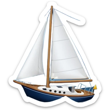 Sailboat stormy sticker