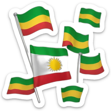 Kurdistan flag emoji like typical apple emoji flags sticker