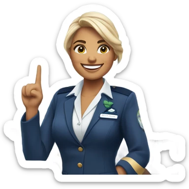 Alaska airlines flight attendant sticker