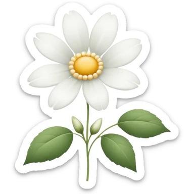 Flor blanca de sentido pésame sticker