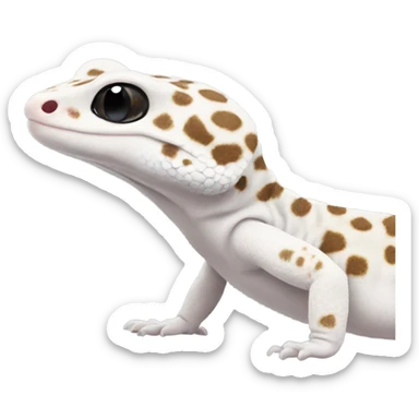 leopard gecko White sticker