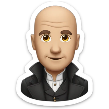 bald sherlock holmes sticker